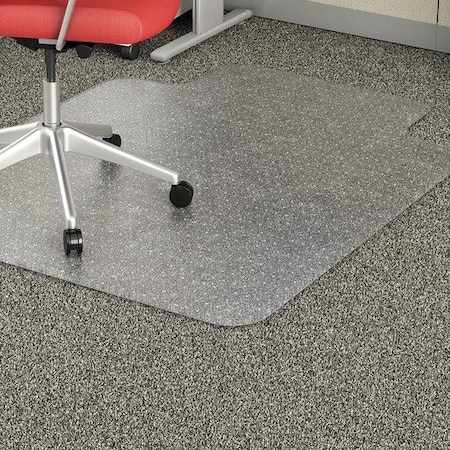 Lorell Economy Chairmat, Low Pile, Lip 25inx12in, 45inx53in, CL LLR02157